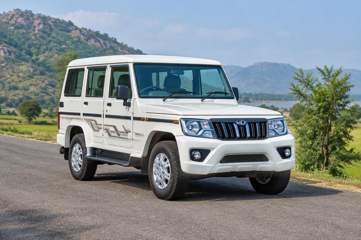 Mahindra Bolero – White available for rental from Raj Travel and Mutual Fund